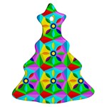 Star Texture Template Design Christmas Tree Ornament (Two Sides) Front