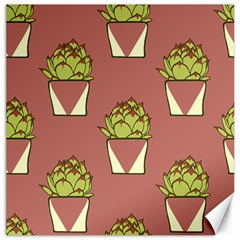 Cactus Pattern Background Texture Canvas 12  X 12  by Pakrebo