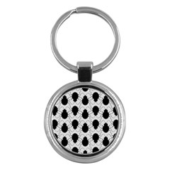 Pattern Beetle Insect Black Grey Key Chains (round) 