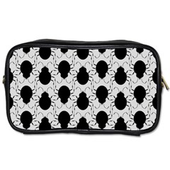 Pattern Beetle Insect Black Grey Toiletries Bag (one Side) by Pakrebo