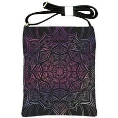 Mandala Neon Symmetric Symmetry Shoulder Sling Bag by Pakrebo