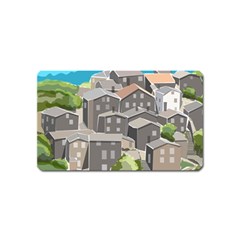 Village Place Portugal Landscape Magnet (name Card)