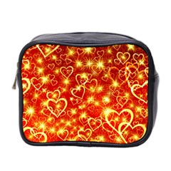 Pattern Valentine Heart Love Mini Toiletries Bag (two Sides)