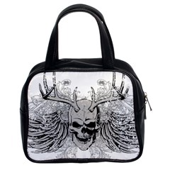 Skull Vector Classic Handbag (two Sides)