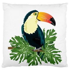 Tropical Birds Large Cushion Case (two Sides) by Alisyart