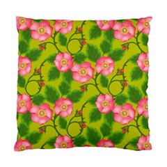Roses Flowers Pattern Bud Pink Standard Cushion Case (two Sides) by Pakrebo