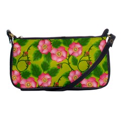 Roses Flowers Pattern Bud Pink Shoulder Clutch Bag by Pakrebo