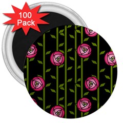 Rose Abstract Rose Garden 3  Magnets (100 Pack) by Pakrebo