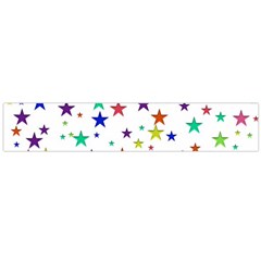 Star Random Background Scattered Large Flano Scarf 