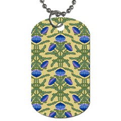 Pattern Thistle Structure Texture Dog Tag (two Sides) by Pakrebo