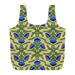 Pattern Thistle Structure Texture Full Print Recycle Bag (l) by Pakrebo