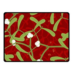 Mistletoe Christmas Texture Advent Double Sided Fleece Blanket (small)  by Pakrebo