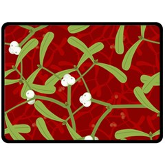 Mistletoe Christmas Texture Advent Double Sided Fleece Blanket (large)  by Pakrebo