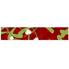 Mistletoe Christmas Texture Advent Large Flano Scarf 