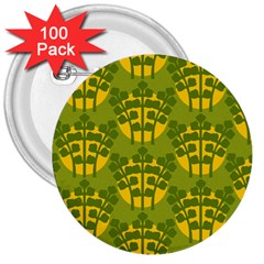 Texture Plant Herbs Herb Green 3  Buttons (100 Pack)  by Pakrebo