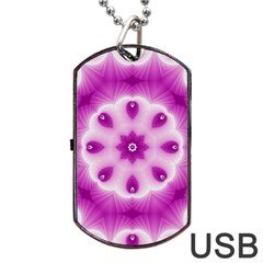 Pattern Abstract Background Art Purple Dog Tag Usb Flash (two Sides)