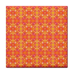 Desktop Pattern Abstract Orange Tile Coasters by Pakrebo