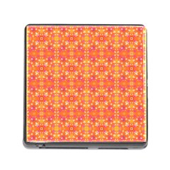 Desktop Pattern Abstract Orange Memory Card Reader (square 5 Slot) by Pakrebo