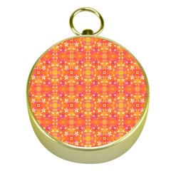 Desktop Pattern Abstract Orange Gold Compasses by Pakrebo