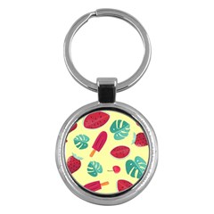 Watermelon Leaves Strawberry Key Chains (round)  by Pakrebo