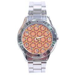 Pattern Decoration Abstract Flower Stainless Steel Analogue Watch by Pakrebo