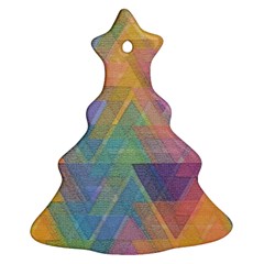 Triangle Pattern Mosaic Shape Christmas Tree Ornament (two Sides)