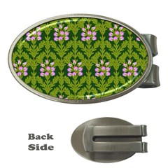 Pattern Nature Texture Heather Money Clips (oval)  by Pakrebo