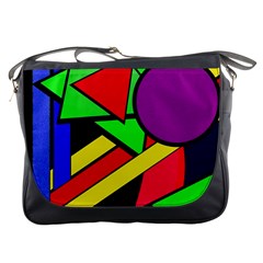 Background Color Art Pattern Form Messenger Bag by Pakrebo