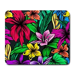 Hibiscus Flower Plant Tropical Large Mousepads by Pakrebo