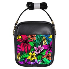 Hibiscus Flower Plant Tropical Girls Sling Bag by Pakrebo
