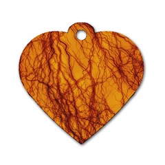 Lightning Internal Blood Vessel Dog Tag Heart (two Sides) by Pakrebo