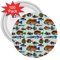 Ml 6-7 Fish 3  Buttons (100 Pack)  by ArtworkByPatrick