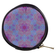 Violet Mandala Floral Pattern Mini Makeup Bag by WensdaiAmbrose