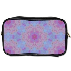 Violet Mandala Floral Pattern Toiletries Bag (one Side) by WensdaiAmbrose