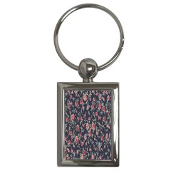 Polka Dotted Rosebuds Key Chains (rectangle)  by retrotoomoderndesigns