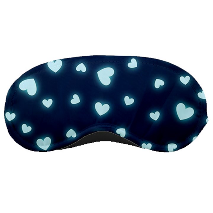 Light Blue Hearts Sleeping Masks