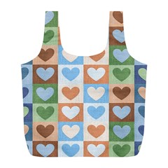 Hearts Aplenty Full Print Recycle Bag (l) by WensdaiAmbrose