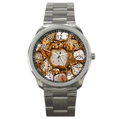 Time Clock Watches Sport Metal Watch