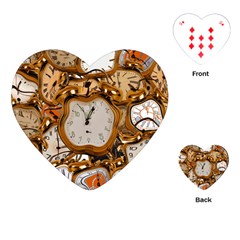 Time Clock Watches Playing Cards (heart) by Mariart