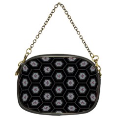 Geometric Pattern - Black Chain Purse (two Sides) by WensdaiAmbrose