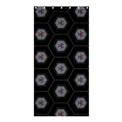 Geometric Pattern - Black Shower Curtain 36  X 72  (stall)  by WensdaiAmbrose