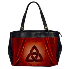 The Celtic Knot In Red Colors Oversize Office Handbag by FantasyWorld7