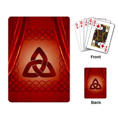 The Celtic Knot In Red Colors Playing Cards Single Design by FantasyWorld7