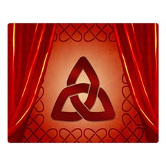 The Celtic Knot In Red Colors Double Sided Flano Blanket (large) 