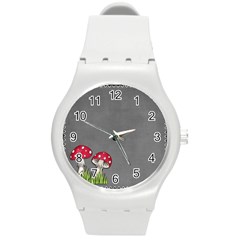 Mushroom Season Round Plastic Sport Watch (m)