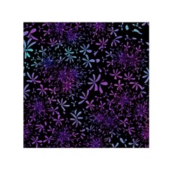 Retro Lilac Pattern Small Satin Scarf (Square)