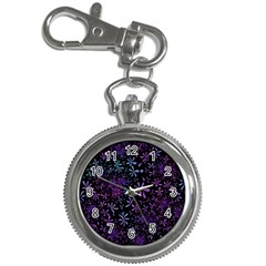 Retro Lilac Pattern Key Chain Watches by WensdaiAmbrose