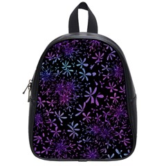 Retro Lilac Pattern School Bag (Small)