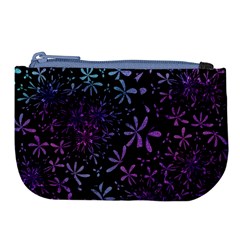 Retro Lilac Pattern Large Coin Purse