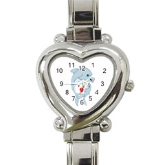 Dolphin Love Heart Italian Charm Watch by retrotoomoderndesigns